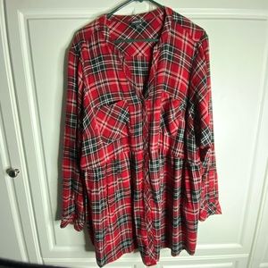 Torrid red plaid top